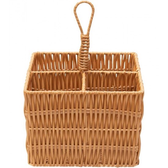 Porta Talher Quadrado 23,3cm Altura 17cm Largura Vertical Claro